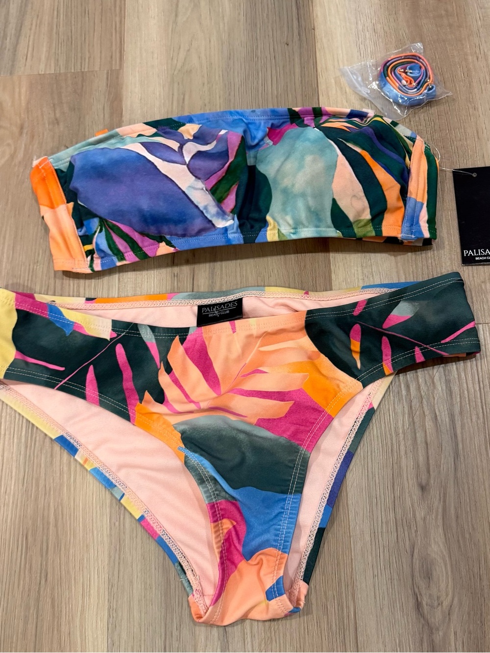 Palisades Tropical Bandeau Bikini Set - Multicolor Floral
